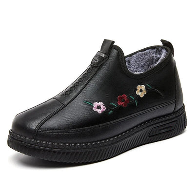 Flower Leather Winter Boot