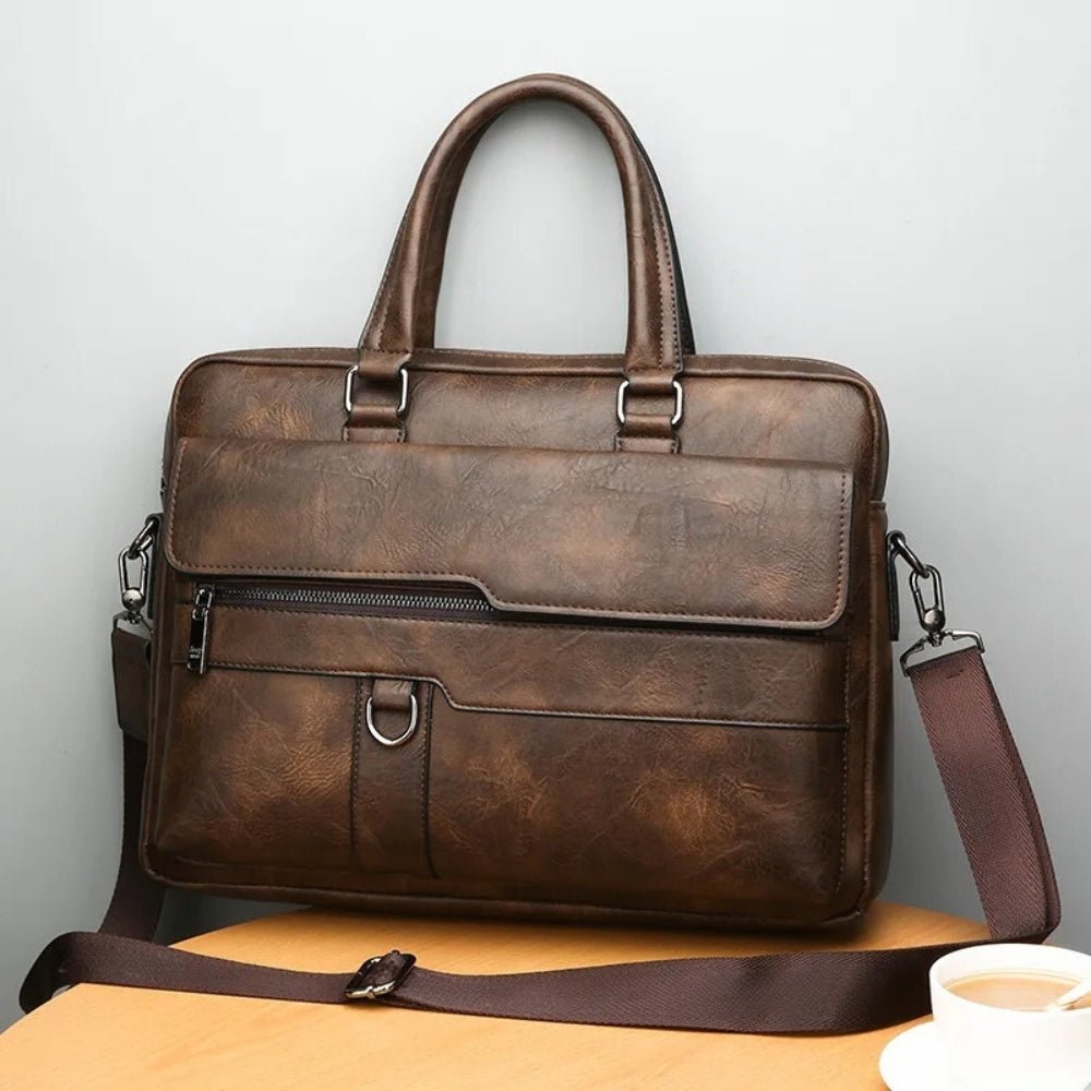 Fiorenzo Leather Briefcase - Hayes Carter