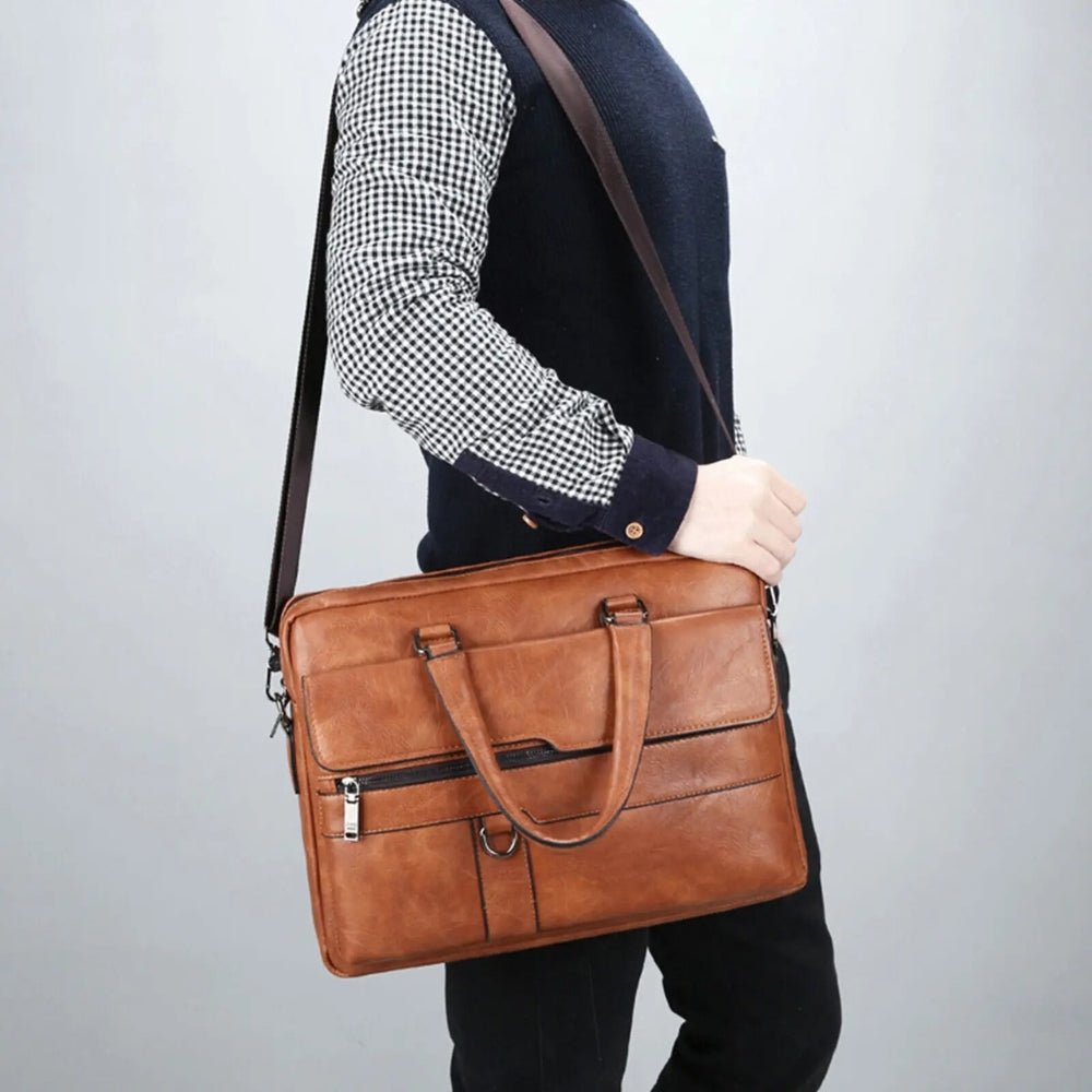 Fiorenzo Leather Briefcase - Hayes Carter