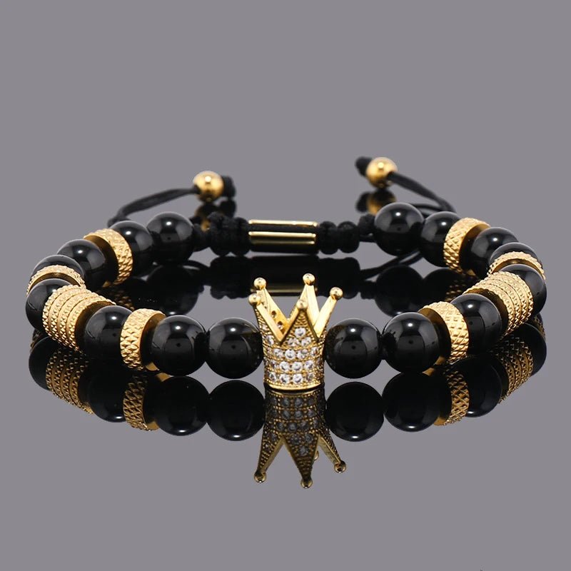 Imperio Beaded Crown Bracelet - Hayes Carter