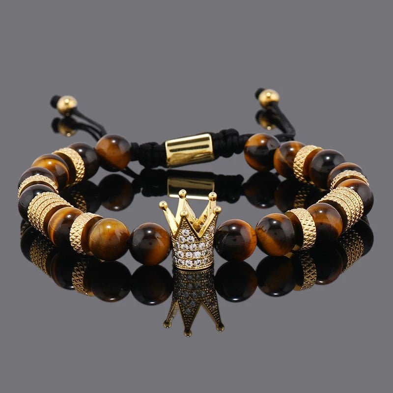 Imperio Beaded Crown Bracelet - Hayes Carter