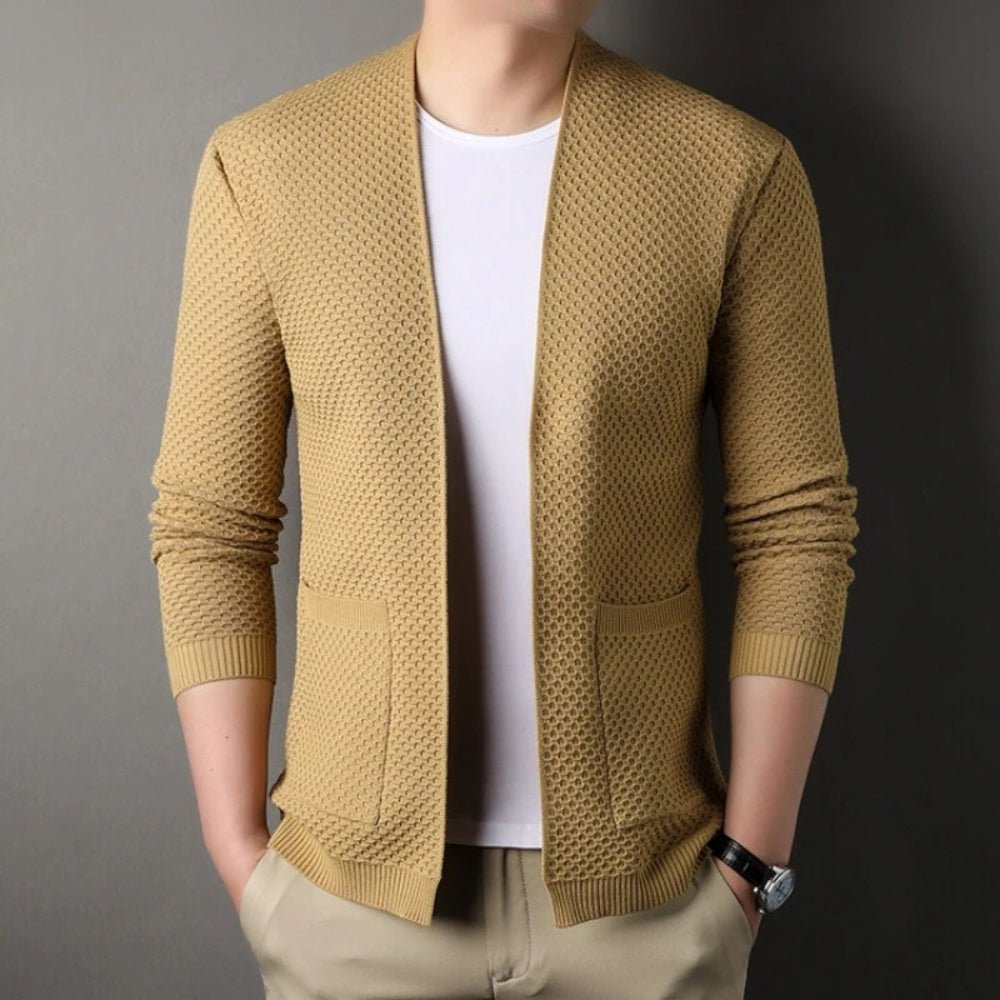 Lomaro Waffle Knit Cardigan - Hayes Carter