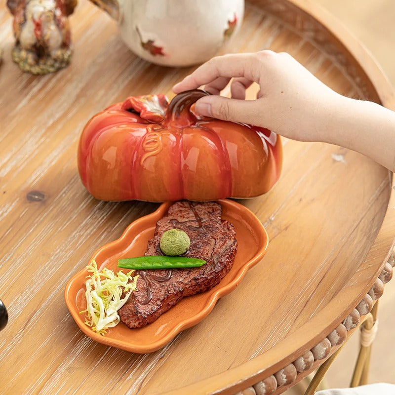 Gourmelo Pumpkin Ceramic Dining Plate