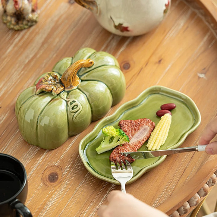 Gourmelo Pumpkin Ceramic Dining Plate