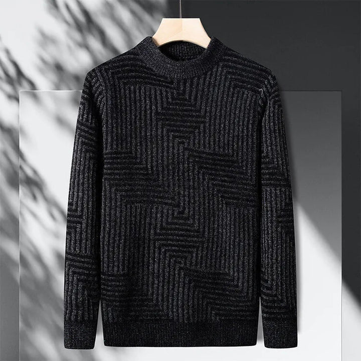 Men's Casual Striped Sweater - Hayes Carter