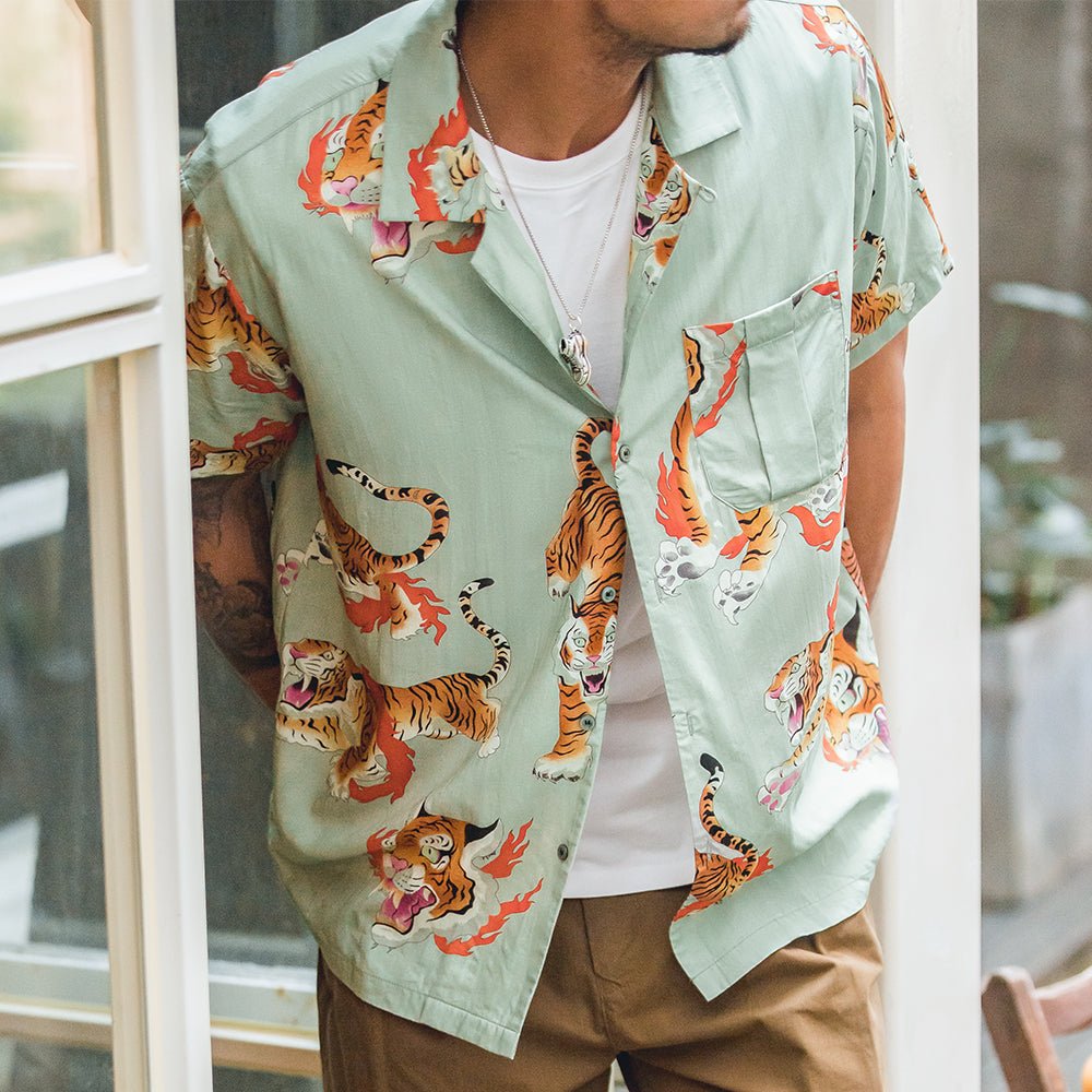 Men's Hawaiian Tiger Shirt - Hayes Carter