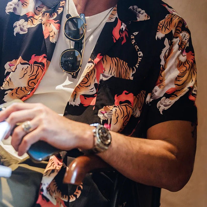 Men's Hawaiian Tiger Shirt - Hayes Carter