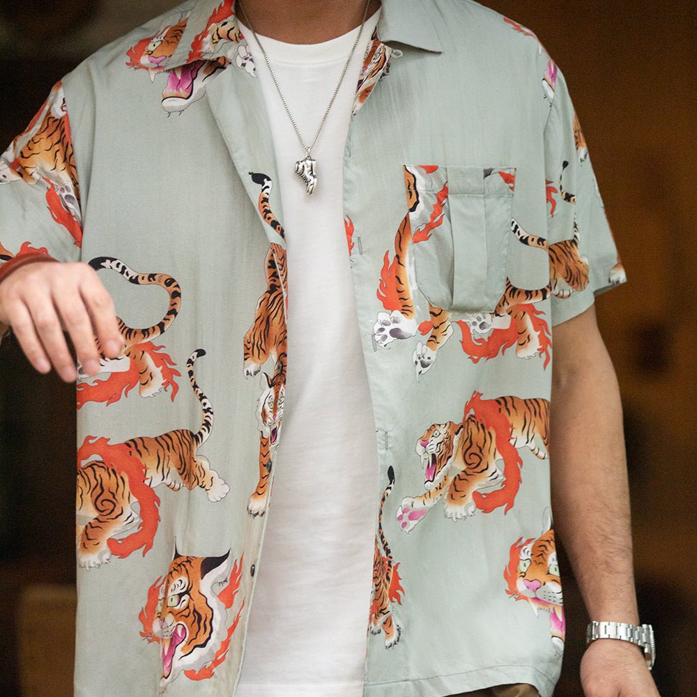 Men's Hawaiian Tiger Shirt - Hayes Carter