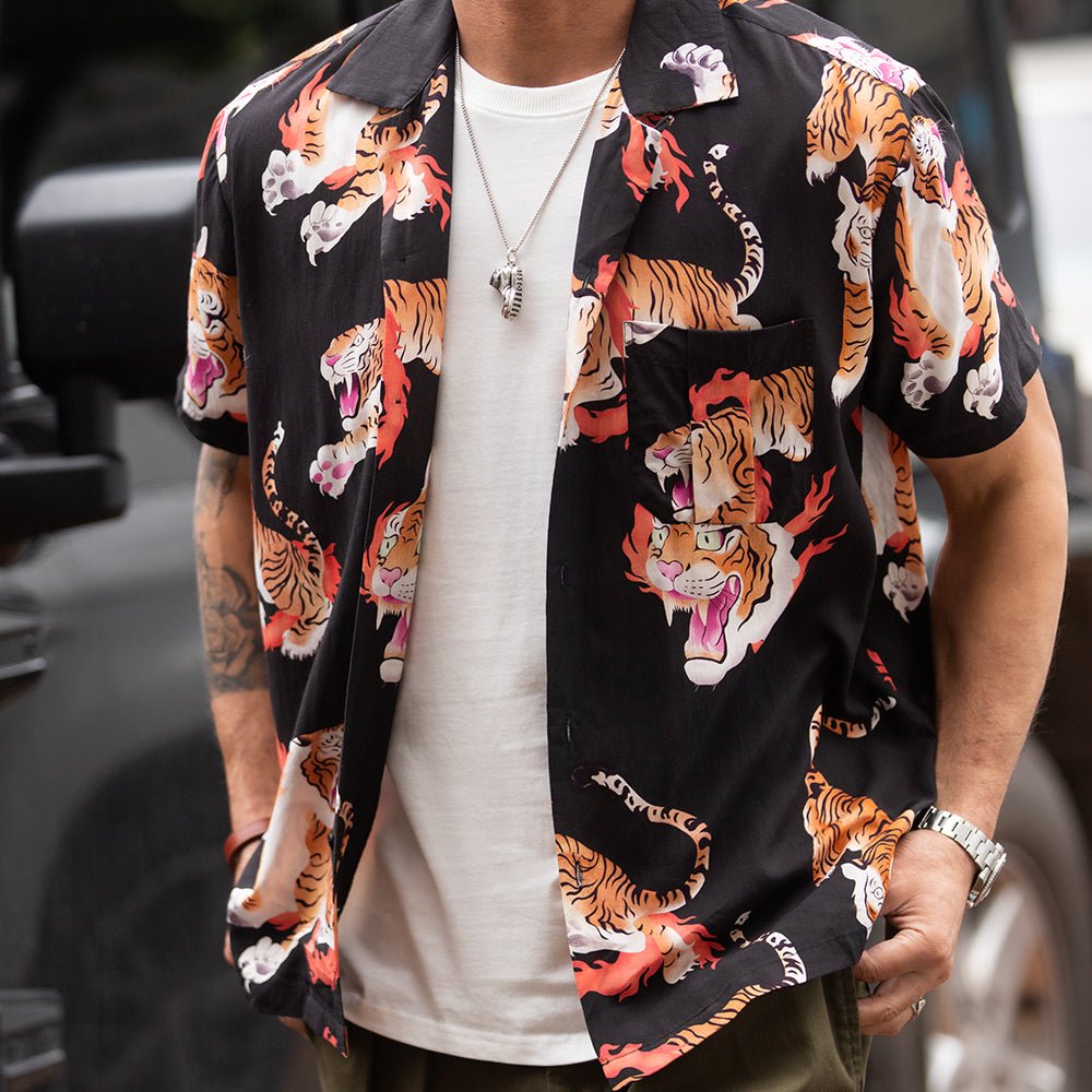 Men's Hawaiian Tiger Shirt - Hayes Carter