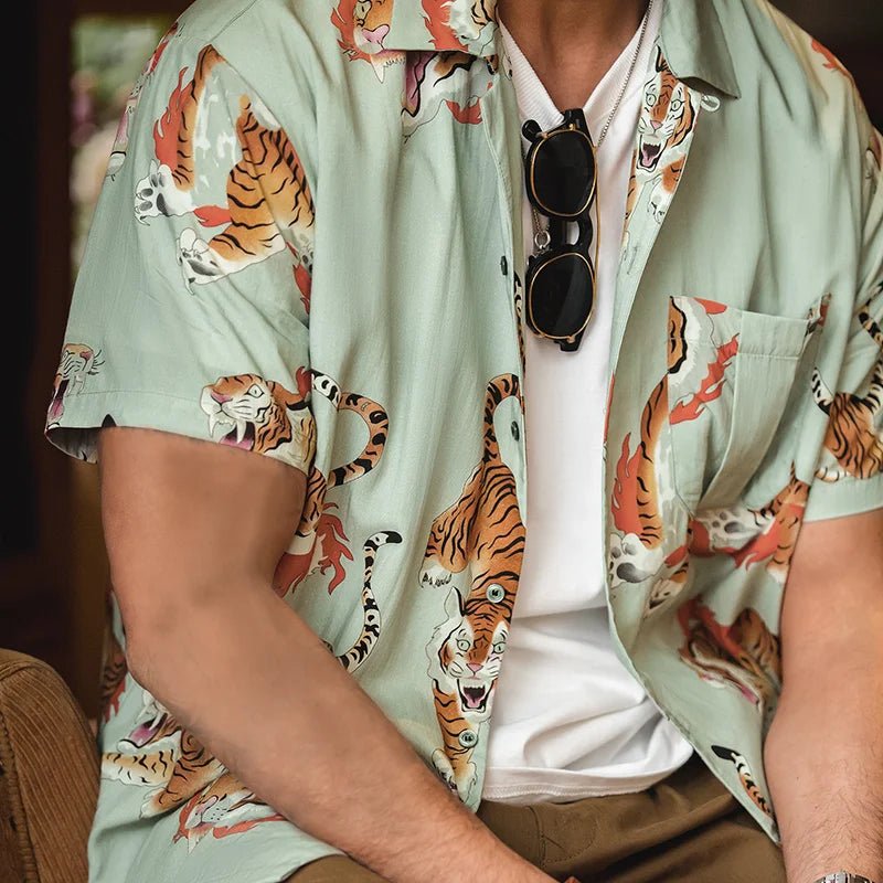 Men's Hawaiian Tiger Shirt - Hayes Carter