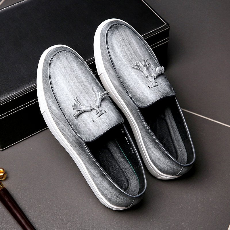 Men's Italian Cologne Leather Loafers - Hayes Carter