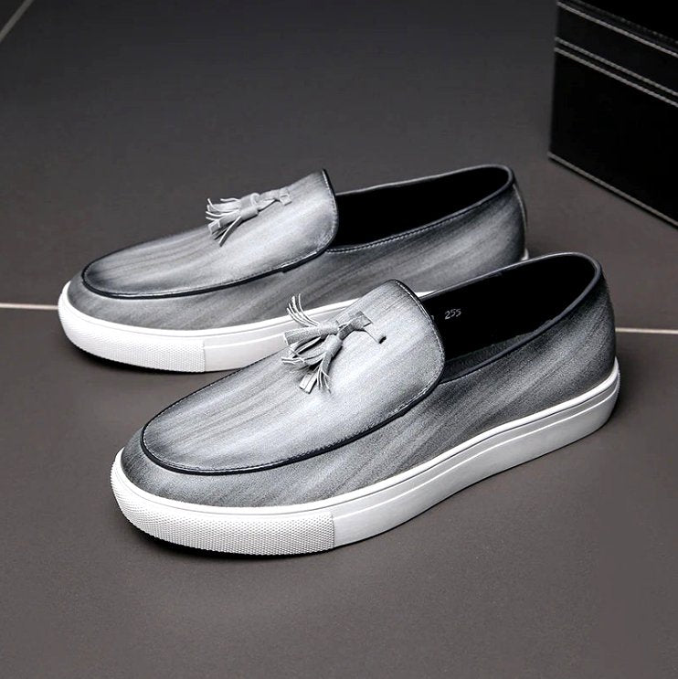 Men's Italian Cologne Leather Loafers - Hayes Carter