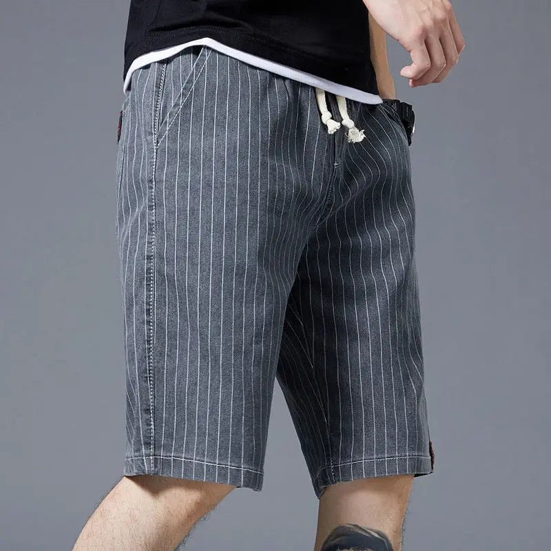 Monterey Striped Denim Shorts - Hayes Carter