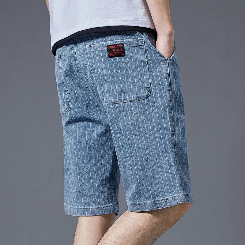 Monterey Striped Denim Shorts - Hayes Carter