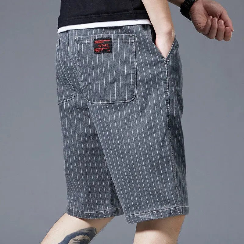 Monterey Striped Denim Shorts - Hayes Carter