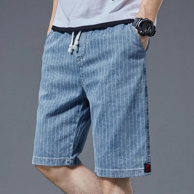 Monterey Striped Denim Shorts - Hayes Carter