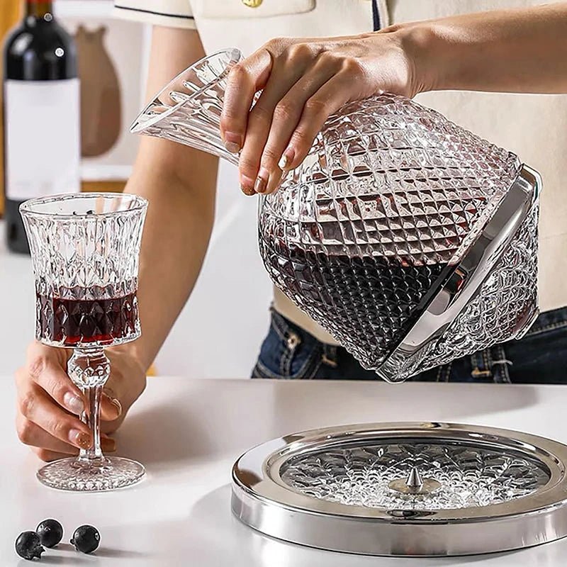 Prestige Crystal Rotating Decanter - Hayes Carter