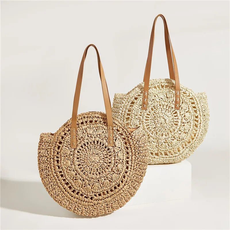 Riviera Retro Straw Shoulder Bags - Hayes Carter