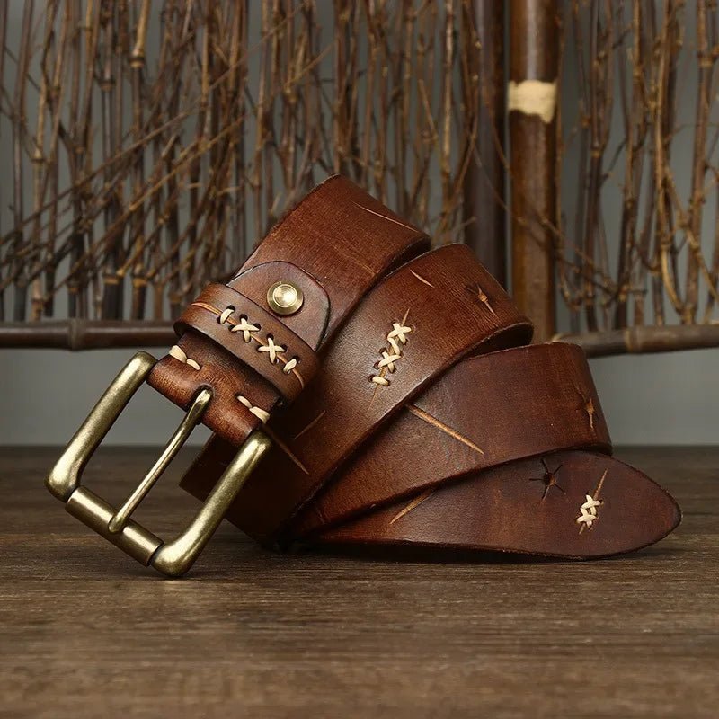 Vintage Cowhide Leather Belt - Hayes Carter