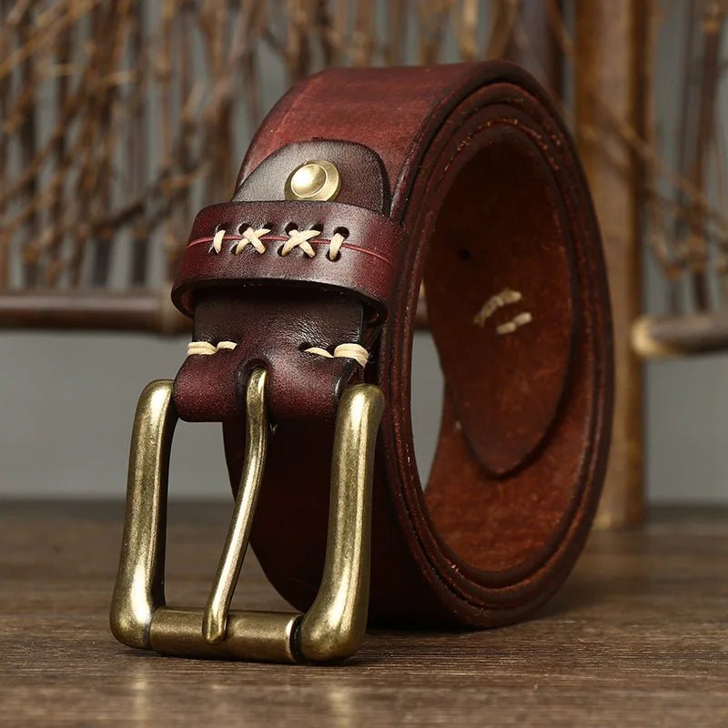 Vintage Cowhide Leather Belt - Hayes Carter