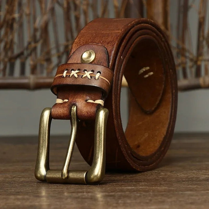 Vintage Cowhide Leather Belt - Hayes Carter