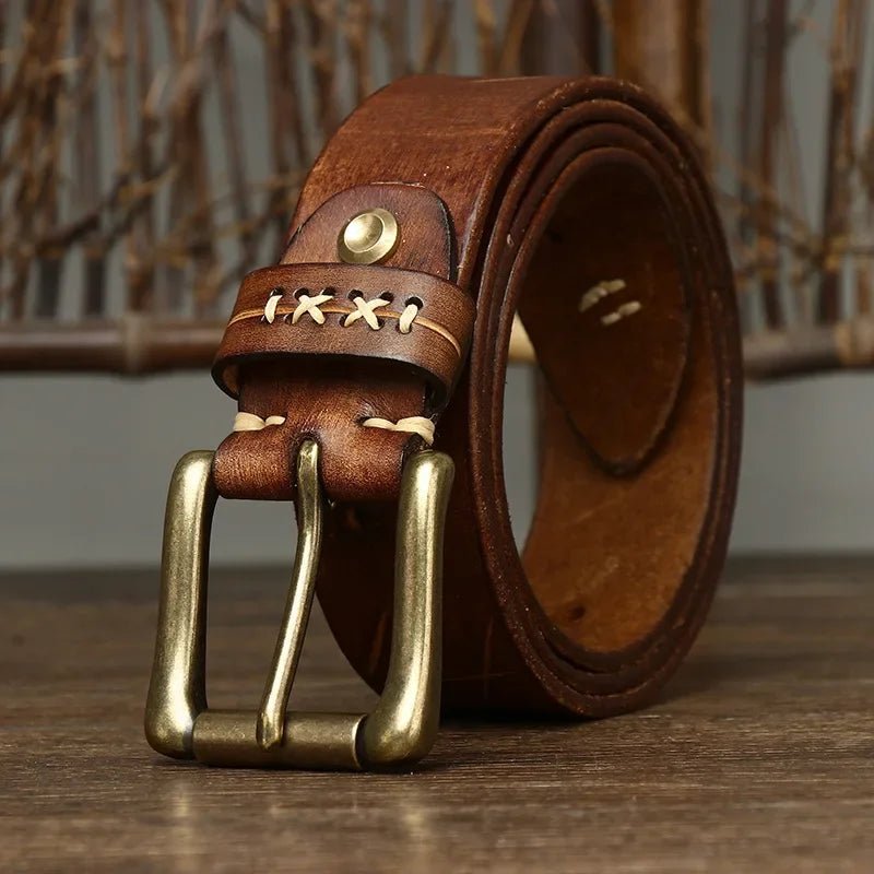 Vintage Cowhide Leather Belt - Hayes Carter