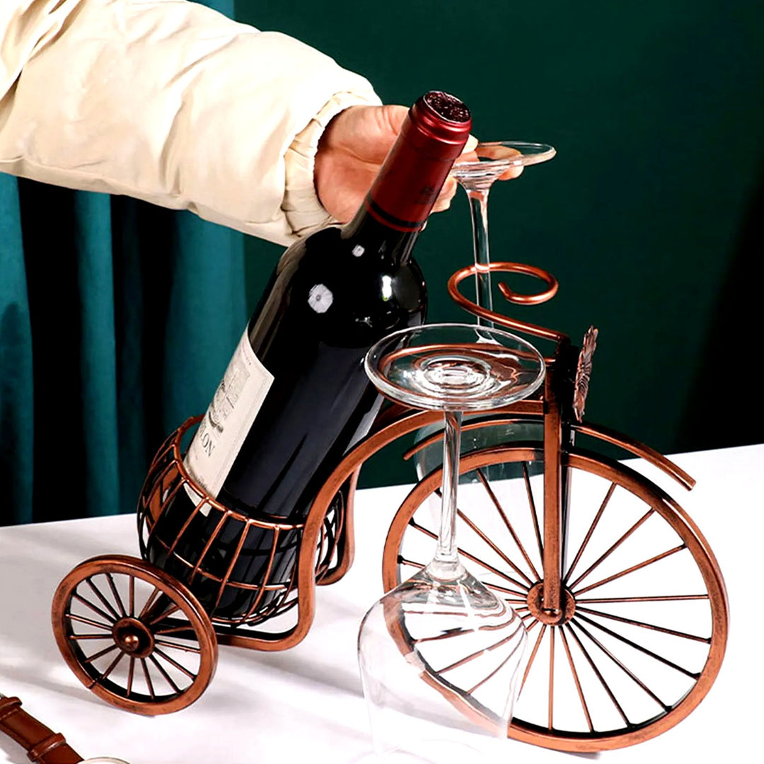 Vintage Wine Bottle Holder Bicycle Decoration - Hayes Carter