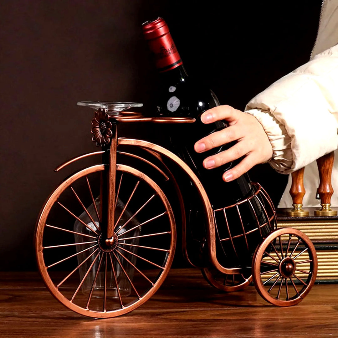 Vintage Wine Bottle Holder Bicycle Decoration - Hayes Carter