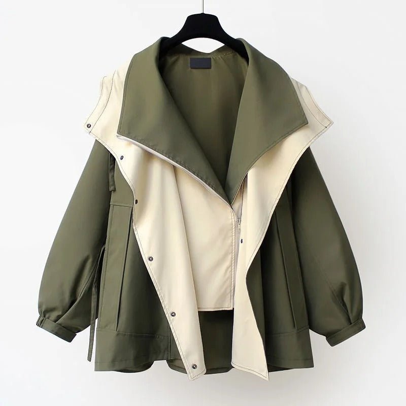 Vivienne Two - tone Coat - Hayes Carter