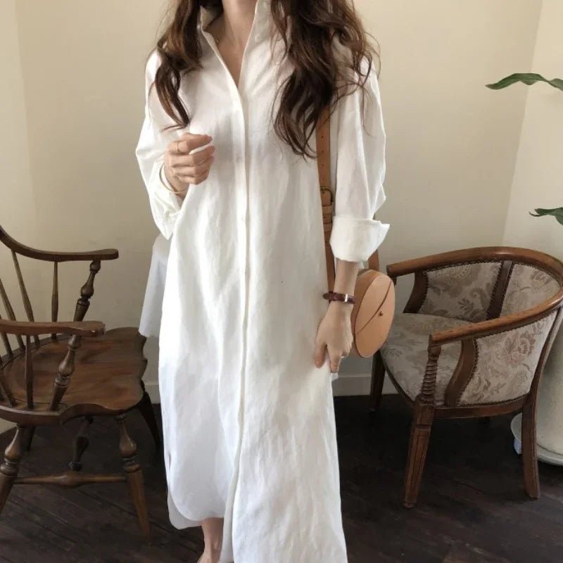 Women's Mary Shirt Dress Cotton Linen - Hayes Carter