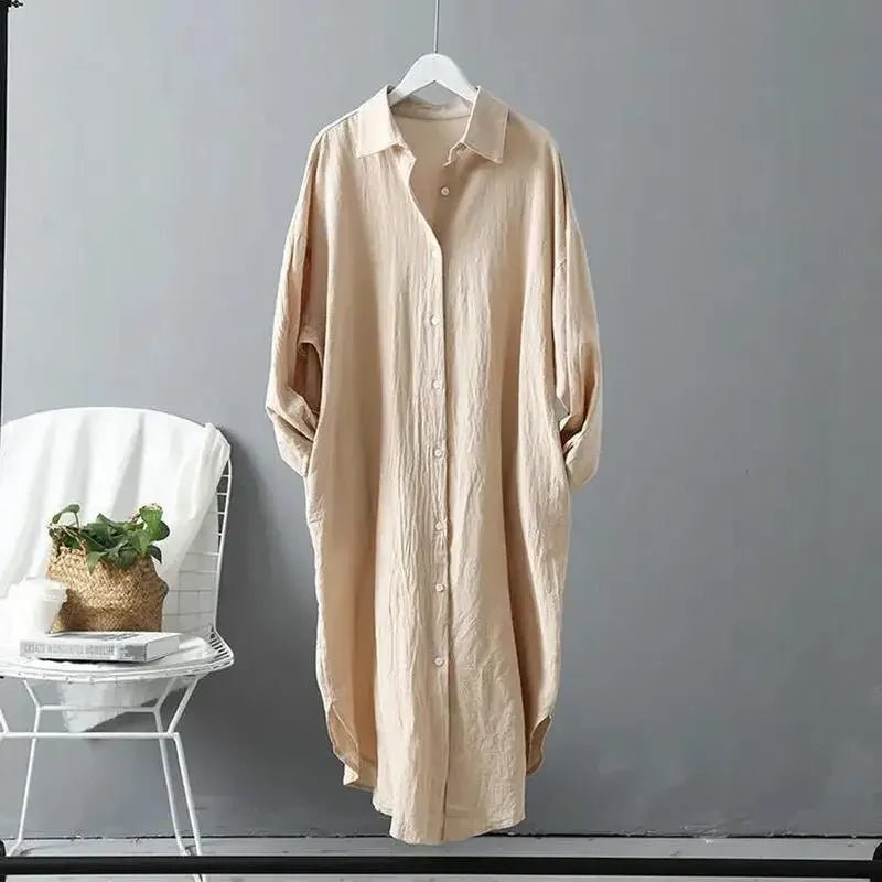 Women's Mary Shirt Dress Cotton Linen - Hayes Carter