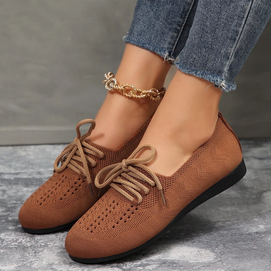 Women's Sophia Lace - up Flats - Hayes Carter