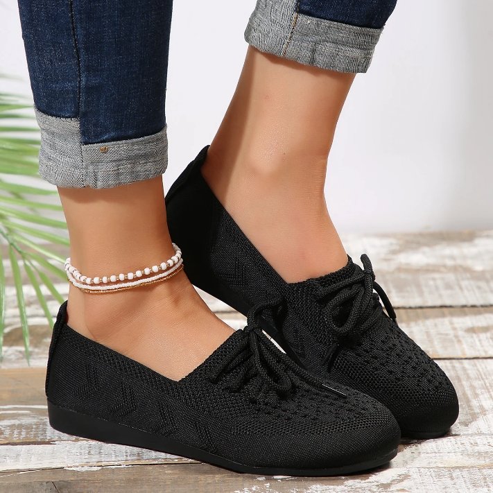 Women's Sophia Lace - up Flats - Hayes Carter