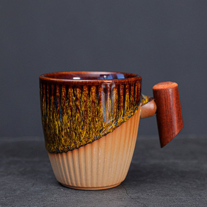 Woody Abstract Ceramic Coffee Mug - Hayes Carter