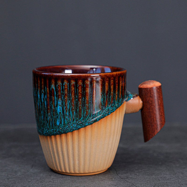 Woody Abstract Ceramic Coffee Mug - Hayes Carter