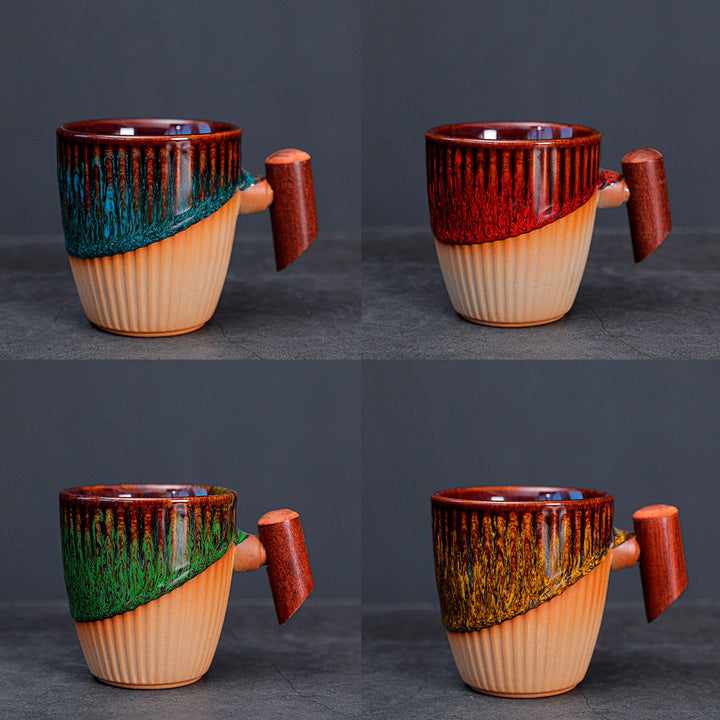 Woody Abstract Ceramic Coffee Mug - Hayes Carter