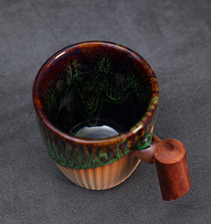 Woody Abstract Ceramic Coffee Mug - Hayes Carter