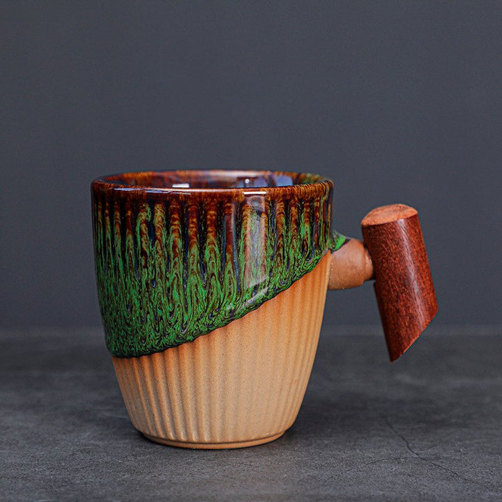 Woody Abstract Ceramic Coffee Mug - Hayes Carter